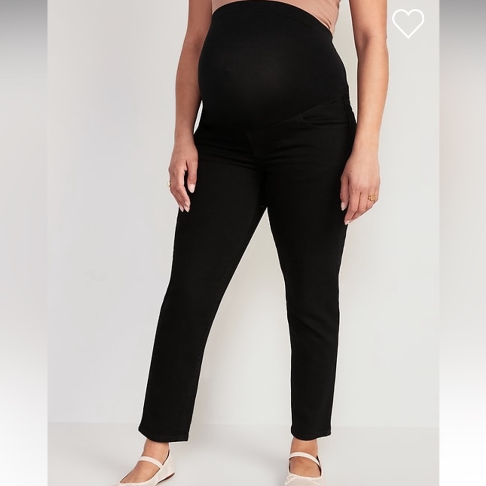 Maternity full panel black jeans